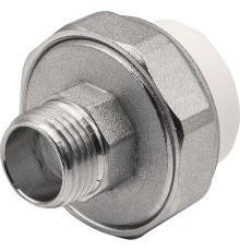 Муфта THERMOLIGHT комбинированная разъемная PP-R НР 25х1/2quot; белый (10/170)
