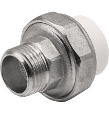 Муфта THERMOLIGHT комбинированная разъемная PP-R НР 20х1/2quot; белый (10/250)