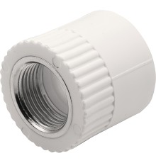 Муфта THERMOLIGHT комбинированная PP-R ВР 32х3/4quot; белый (10/140)