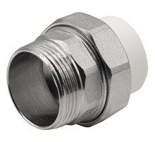 Муфта THERMOLIGHT комбинированная разъемная PP-R НР 32х1 1/4quot; белый (5/80) Муфта THERMOLIGHT комбинированная разъемная PP-R НР 32х1 1/4quot; белый (5/80)