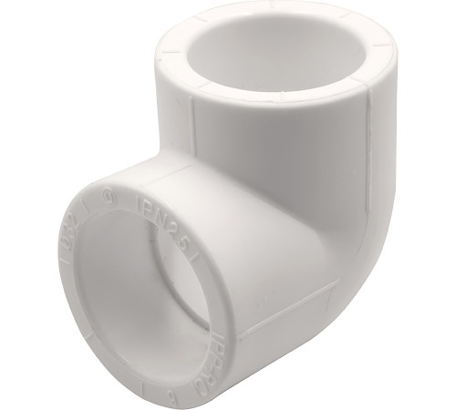Угольник THERMOLIGHT 90гр. PP-R 32 белый (20/120) Угольник THERMOLIGHT 90гр. PP-R 32 белый (20/120)