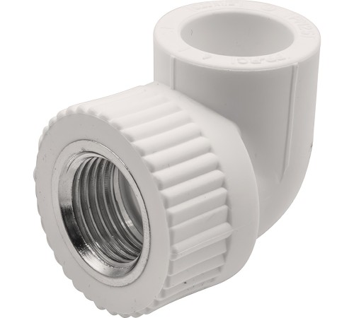 Угольник THERMOLIGHT комбинированный PP-R ВР 20х1/2quot; белый (20/200) Угольник THERMOLIGHT комбинированный PP-R ВР 20х1/2quot; белый (20/200)