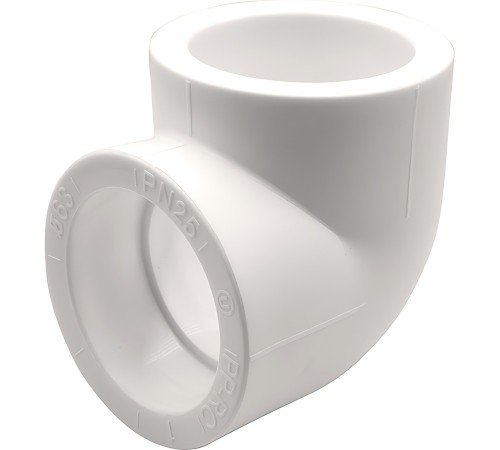 Угольник THERMOLIGHT 90гр. PP-R 63 белый (4/24)