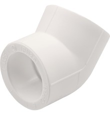 Угольник THERMOLIGHT 45гр. PP-R 25 белый (30/300)