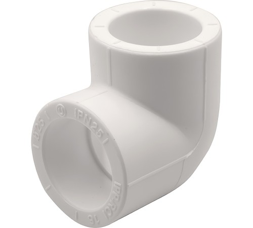 Угольник THERMOLIGHT 90гр. PP-R 25 белый (30/240)