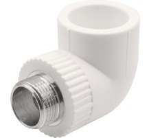 Угольник THERMOLIGHT комбинированный PP-R НР 32х3/4quot; белый (10/80)