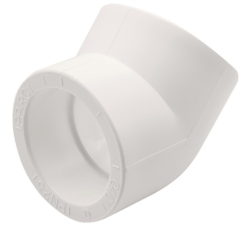 Угольник THERMOLIGHT 45гр. PP-R 40 белый (10/90)