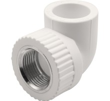 Угольник THERMOLIGHT комбинированный PP-R ВР 25х3/4quot; белый (20/120) Угольник THERMOLIGHT комбинированный PP-R ВР 25х3/4quot; белый (20/120)