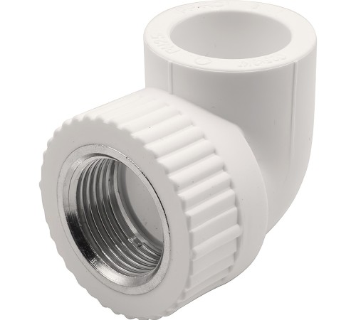 Угольник THERMOLIGHT комбинированный PP-R ВР 25х3/4quot; белый (20/120) Угольник THERMOLIGHT комбинированный PP-R ВР 25х3/4quot; белый (20/120)
