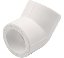 Угольник THERMOLIGHT 45гр. PP-R 20 белый (50/500)