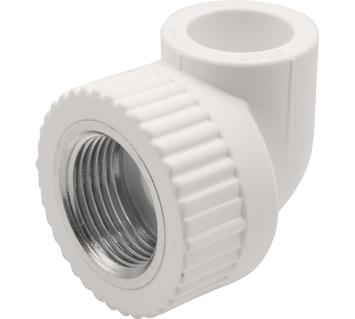 Угольник THERMOLIGHT комбинированный PP-R ВР 20х3/4quot; белый (20/180)