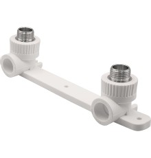 Угольник THERMOLIGHT комбинированный PP-R НР с креплением двойной 20х1/2quot; белый (5/25) Угольник THERMOLIGHT комбинированный PP-R НР с креплением двойной 20х1/2quot; белый (5/25)
