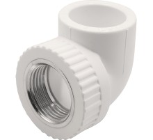 Угольник THERMOLIGHT комбинированный PP-R ВР 32х1quot; белый (10/80)