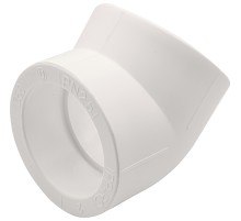 Угольник THERMOLIGHT 45гр. PP-R 50 белый (7/49) Угольник THERMOLIGHT 45гр. PP-R 50 белый (7/49)