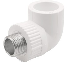 Угольник THERMOLIGHT комбинированный PP-R НР 25х1/2quot; белый (10/120) Угольник THERMOLIGHT комбинированный PP-R НР 25х1/2quot; белый (10/120)