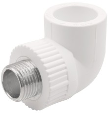 Угольник THERMOLIGHT комбинированный PP-R НР 25х1/2quot; белый (10/120) Угольник THERMOLIGHT комбинированный PP-R НР 25х1/2quot; белый (10/120)