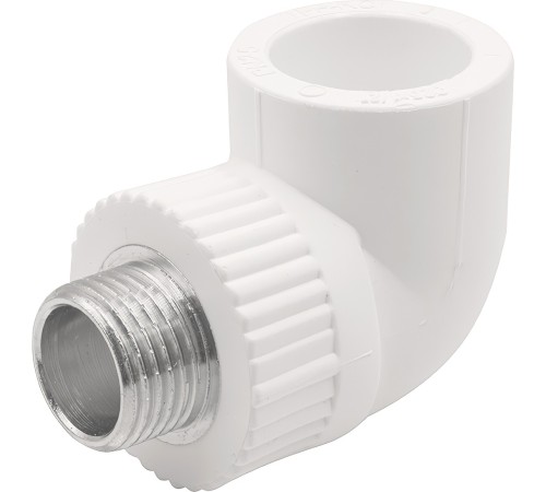 Угольник THERMOLIGHT комбинированный PP-R НР 25х1/2quot; белый (10/120) Угольник THERMOLIGHT комбинированный PP-R НР 25х1/2quot; белый (10/120)