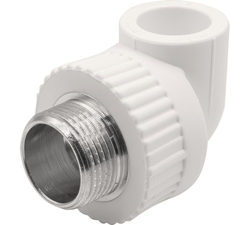 Угольник THERMOLIGHT комбинированный PP-R НР 20х3/4quot; белый (20/140) Угольник THERMOLIGHT комбинированный PP-R НР 20х3/4quot; белый (20/140)
