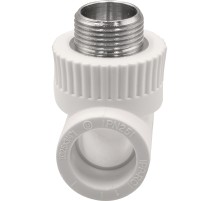 Тройник THERMOLIGHT комбинированный PP-R НР 25х3/4х25 белый (10/80)