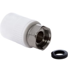 Муфта FUSITEK с накидной гайкой PP-R 20х3/4quot;, ВР, FT05201