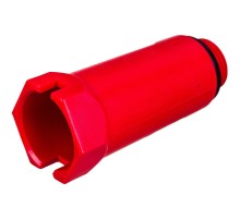 Заглушка Uni-Fitt монтажная Н 1/2quot; с прокладкой (красная)