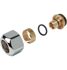 Переходник Giacomini для металлической трубы 16 x 16 глянцевый, T178CX018