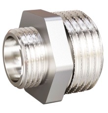 Ниппель переходной LD DN25х15 нр-нр, латунь никелированная
