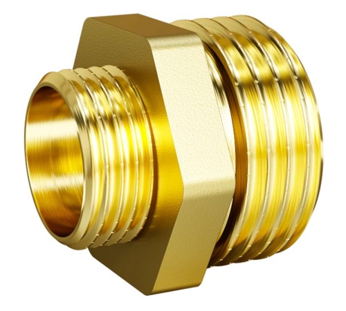 Ниппель переходной LD DN15х10 нр-нр, латунь Ниппель переходной LD DN15х10 нр-нр, латунь