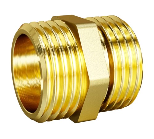 Ниппель прямой LD DN20 нр-нр, латунь Ниппель прямой LD DN20 нр-нр, латунь