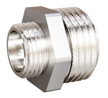 Ниппель переходной LD DN15х10 нр-нр, латунь никелированная