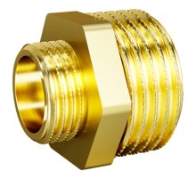 Нипель переходной LD Pride DN25х20 (1quot;НР х 3/4quot;НР) латунь с биркой