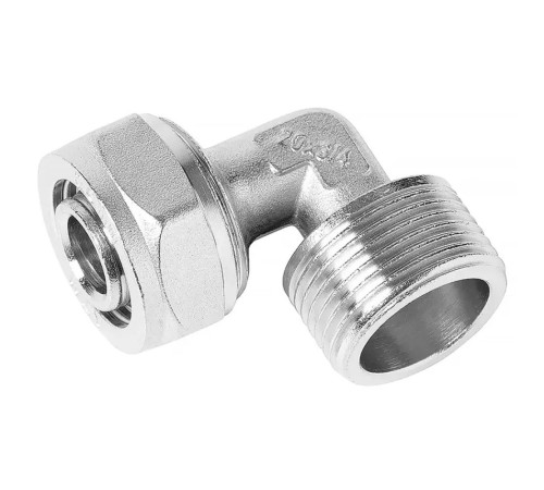 Уголок VIEIR цанговый L16x1/2quot; НР (200/10) MPLM163