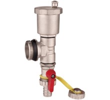 Тройник коллекторный VIEIR 1quot; в сборе (тройник, воздухотв. дренажный кран) арт. VR1108