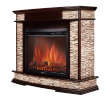 Портал Firelight Scala 30 камень сланец скалистый бурый, шпон тёмный дуб Портал Firelight Scala 30 камень сланец скалистый бурый, шпон тёмный дуб