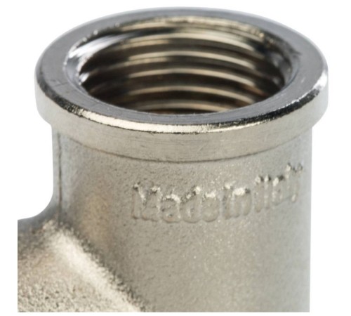 Тройник STOUT никелированный ВВ 1/2