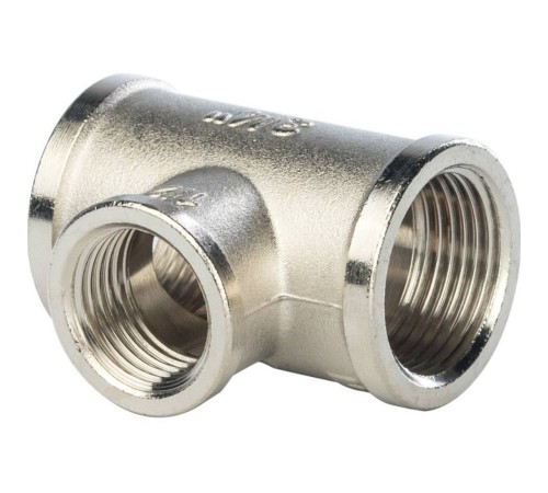 Тройник переходной STOUT никелированный ВВ 3/4quot;х1/2quot;х3/4quot;