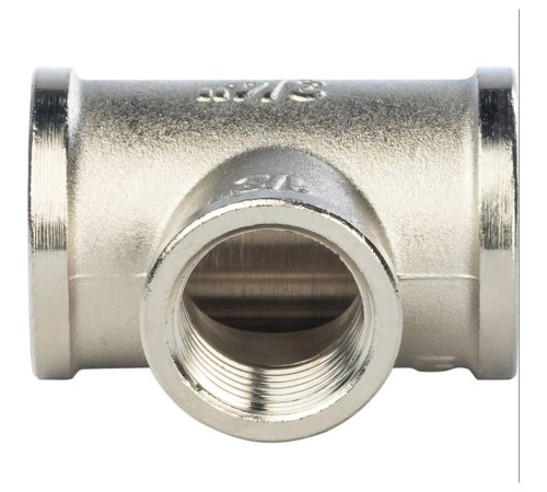 Тройник переходной STOUT никелированный ВВ 3/4quot;х1/2quot;х3/4quot;