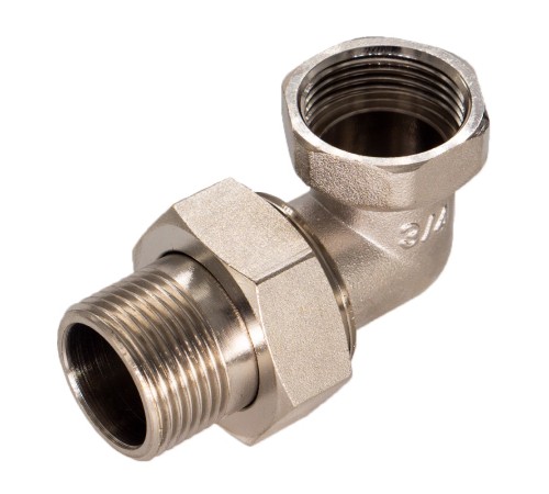 Соединитель СТМ с накид. гайкой угловой г/ш 3/4quot;