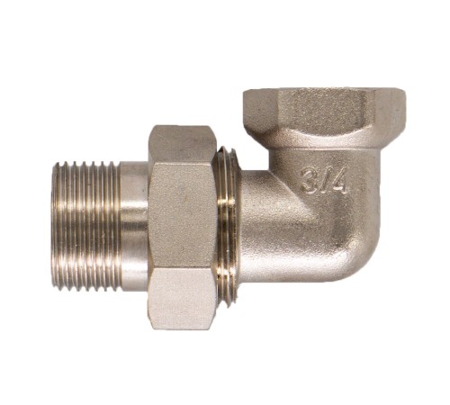 Соединитель СТМ с накид. гайкой угловой г/ш 3/4quot;