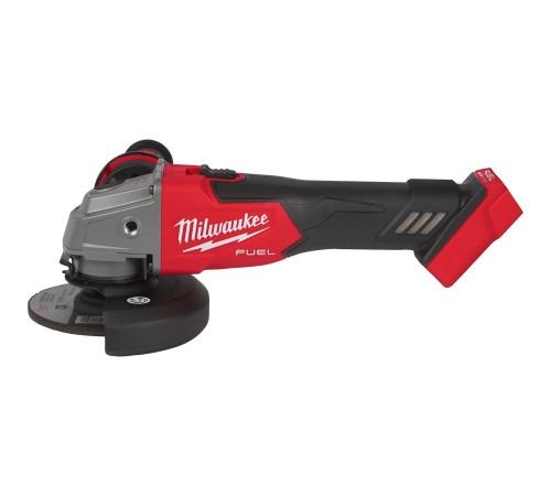 Шлифмашина Milwaukee угловая аккумуляторная M18FSAG125X-0X FUEL с ползунковым переключателем Шлифмашина Milwaukee угловая аккумуляторная M18FSAG125X-0X FUEL с ползунковым переключателем