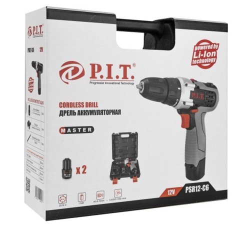 Шуруповерт P.I.T. в кейсе PSR 12-С6 МАСТЕР (12В, 2 Li акк.1,5Ач, 2 ск, 25Нм, быстр.зарядка) (5) Шуруповерт P.I.T. в кейсе PSR 12-С6 МАСТЕР (12В, 2 Li акк.1,5Ач, 2 ск, 25Нм, быстр.зарядка) (5)