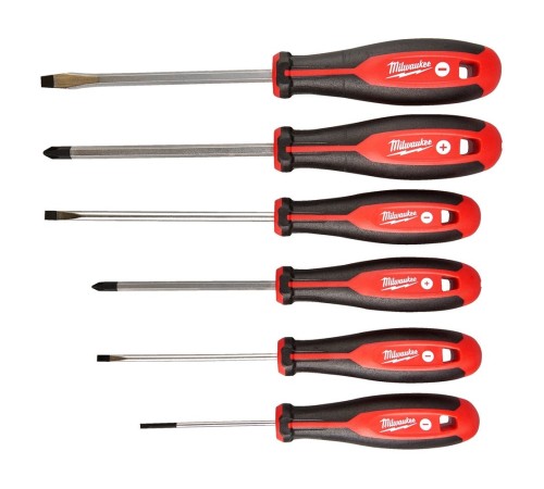 Набор отверток Milwaukee магнитных с трехгранной рукояткой 2 (6шт)