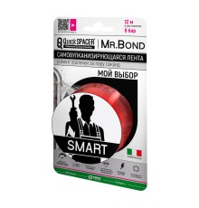 Лента универсальная Mr.Bond самовулканизирующаяся QS SMART, 25,4мм*3м*0,5мм, красный