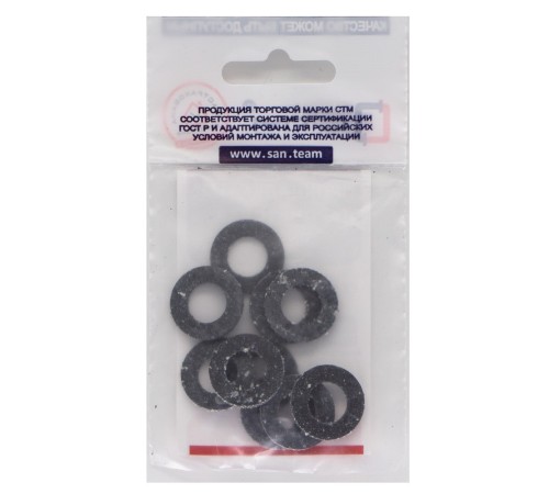Прокладка СТМ 1/2quot; паронит 19х10х2 мм, SPSWC012-10, (10)