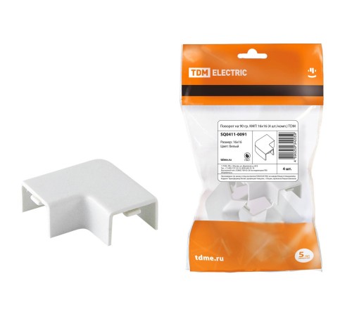 Поворот TDM ELECTRIC 90гр. КМП 16х16 Поворот TDM ELECTRIC 90гр. КМП 16х16