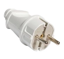 Вилка TDM ELECTRIC прямая с/з 16А 250В белый
