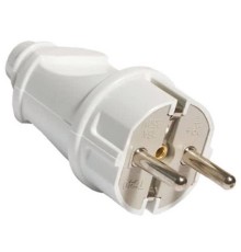 Вилка TDM ELECTRIC прямая с/з 16А 250В белый