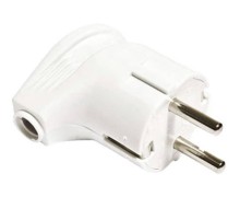 Вилка TDM ELECTRIC угловая с/з 16А 250В белый