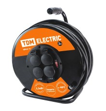 Удлинитель силовой TDM ELECTRIC УХз16-004 (метал. катушка, 4 места, 50м, 3х1,5) Удлинитель силовой TDM ELECTRIC УХз16-004 (метал. катушка, 4 места, 50м, 3х1,5)