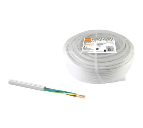 Провод TDM ELECTRIC ПВСмб 4х1,5 белый, Народный (50)